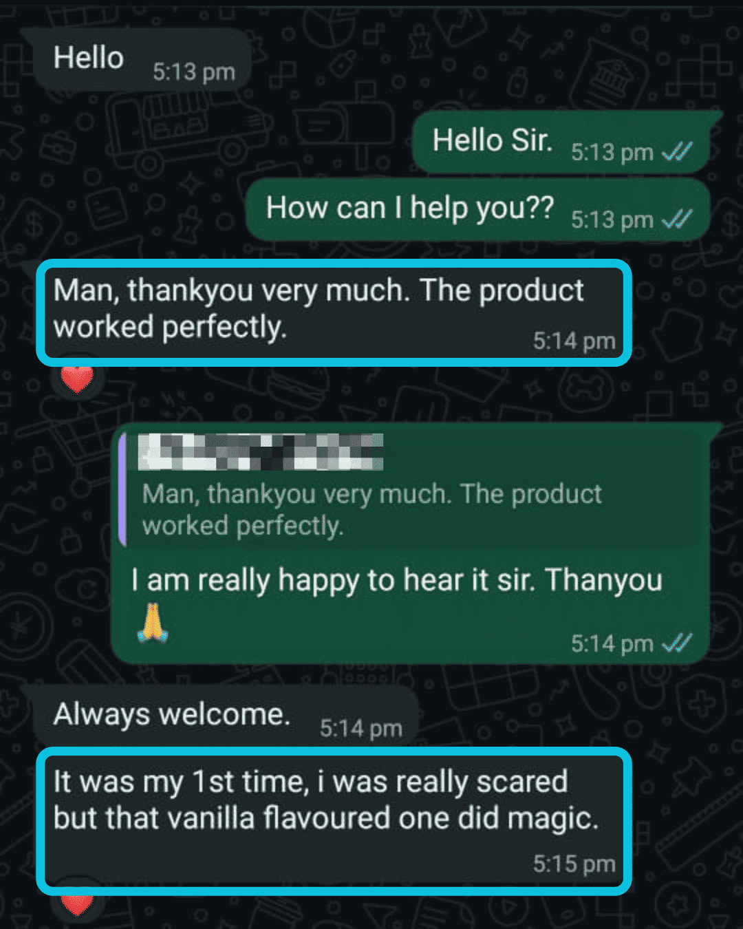 WhatsApp customer review 6 of 14