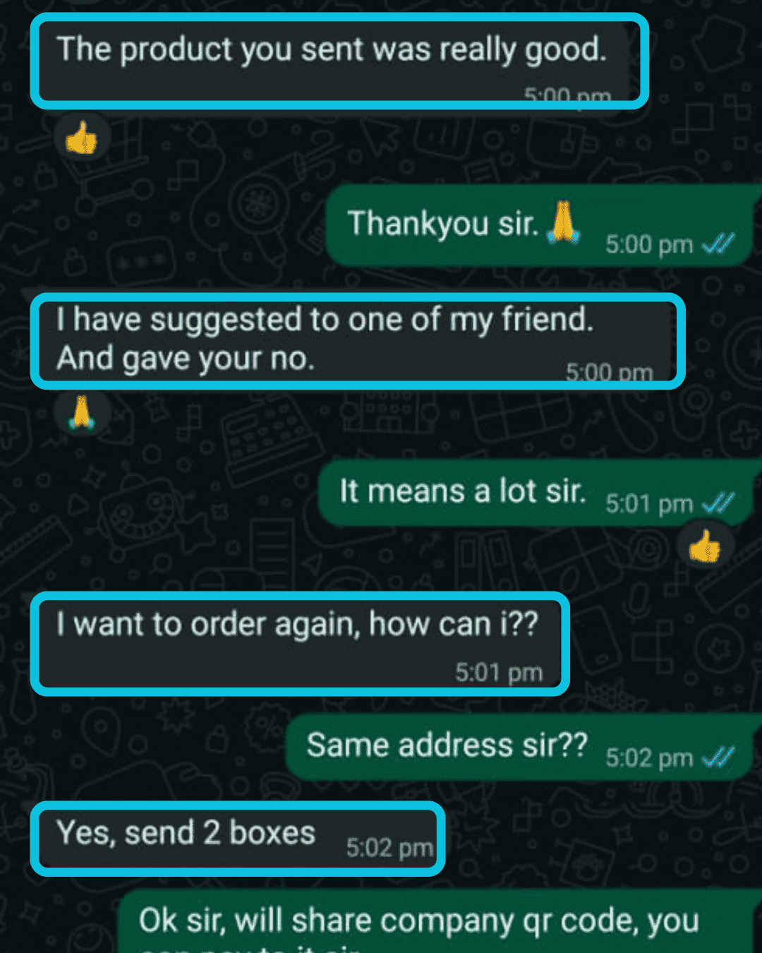 WhatsApp customer review 9 of 14