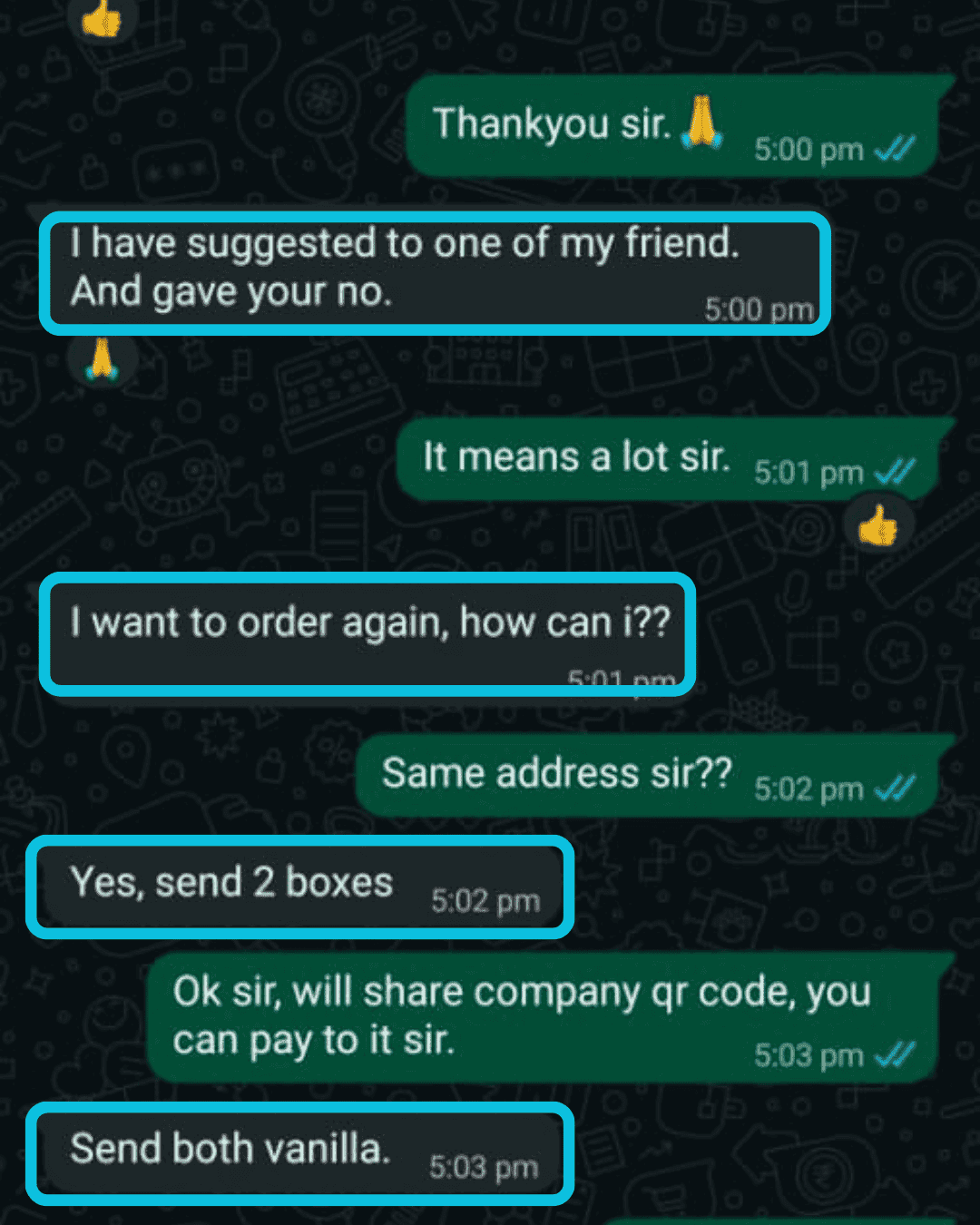 WhatsApp customer review 8 of 14