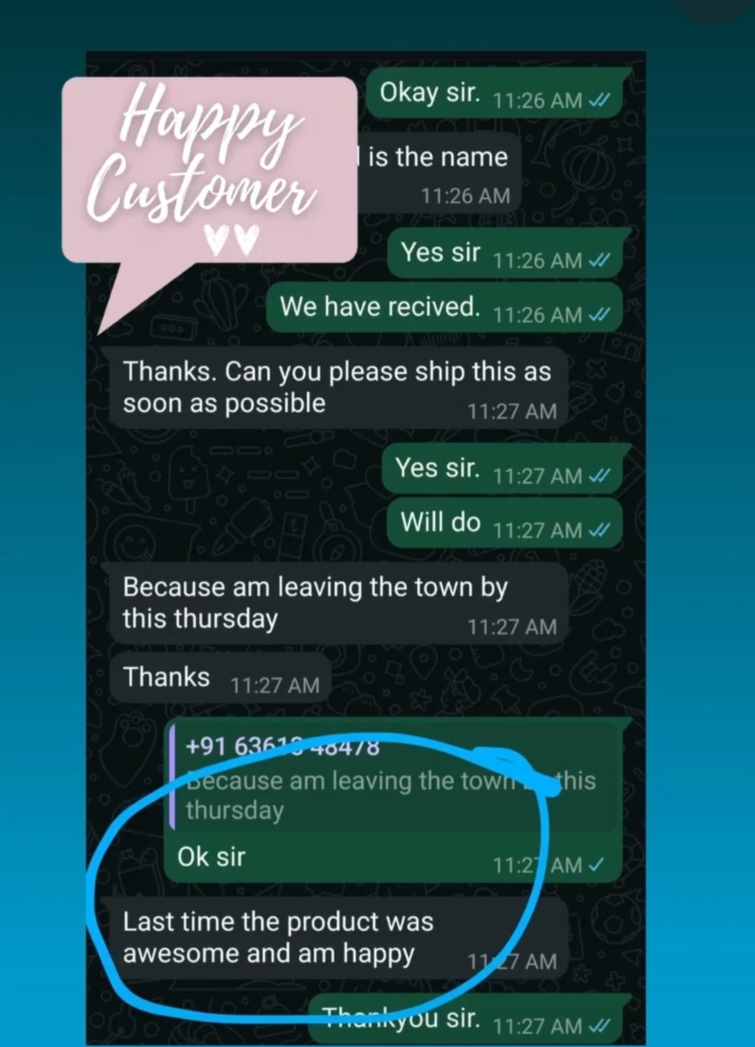 Customer review 15